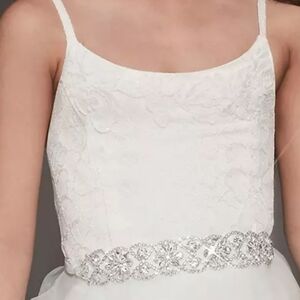 NWT Interlocking Crystal Flower Girl Sash